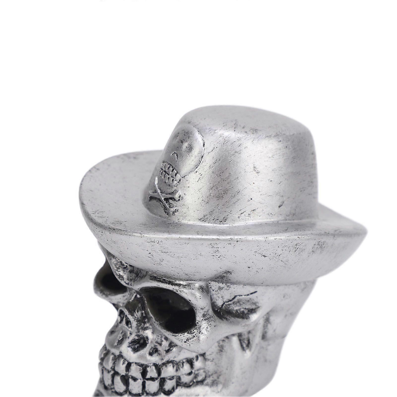 Skull Head Gear Shift Knob with 3 Adapters Cool Looking Enhance Driving Experience Gear Lever Handle for Manual Cars Antique Bronze