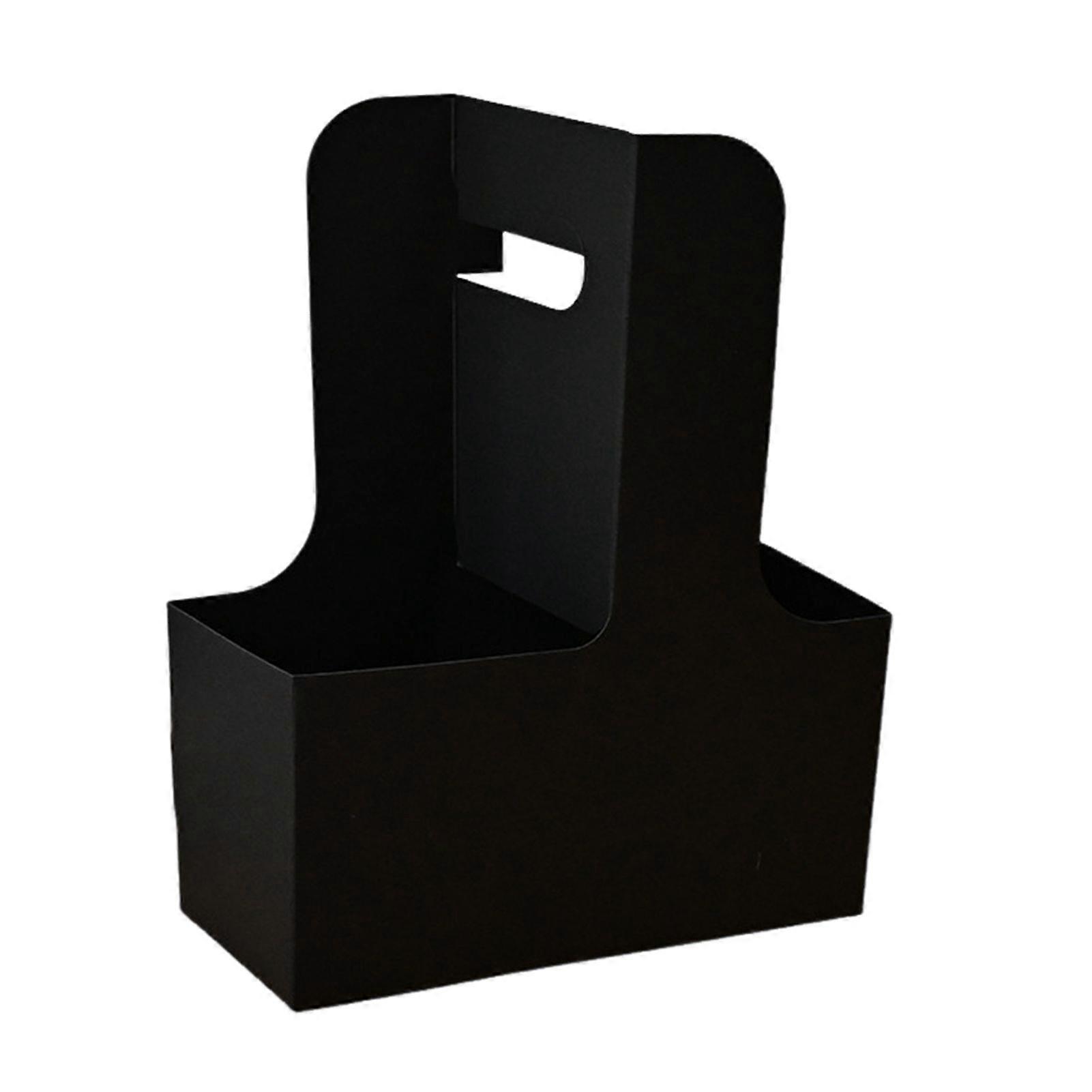 10 Pcs Disposable To-go Drink Carrier 2 or 4 Cup Paperboard Cup Holder with Handle Hot or Cold Drinks Carrier Box for Food Delivery Takeaway