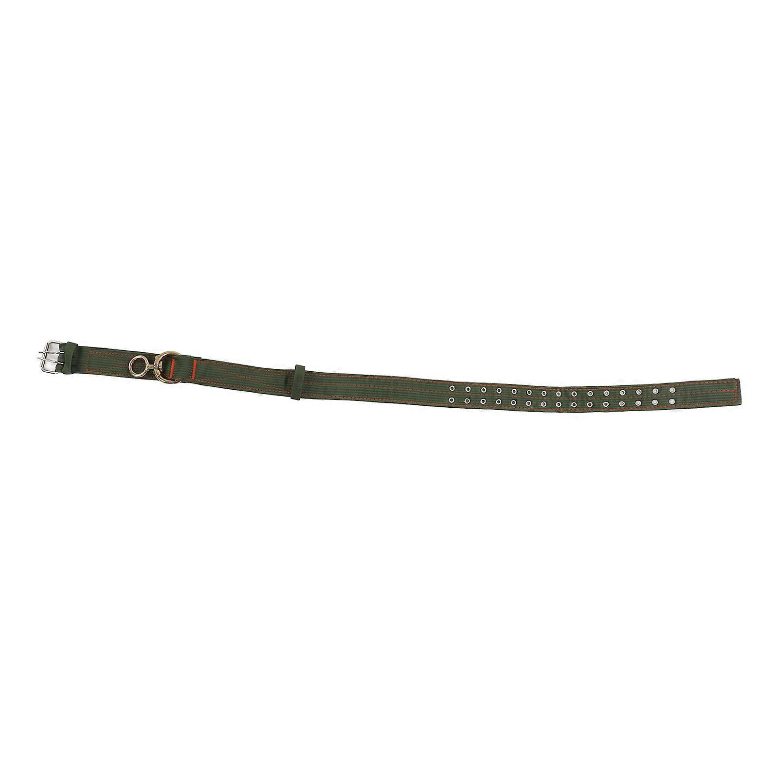 Cow Collar Adjustable 4 Layer Canvas Calf Collar with 2 Rows Metal Buckle for Horse Sheep Cattle DogM