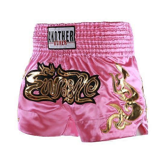 Muay Thai Boxing Shorts Women Men Fighting Kickboxing Elastic Trunks Wide Training Waistband Embroidery Pattern Boxing Shorts