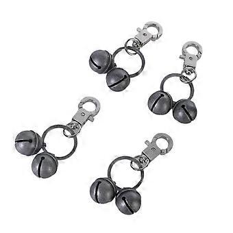 4pcs Brasses Dog Collar Bells Pet Hanging Rings Bells Pet Pendants Collar Bells for Personality Pet  Pink