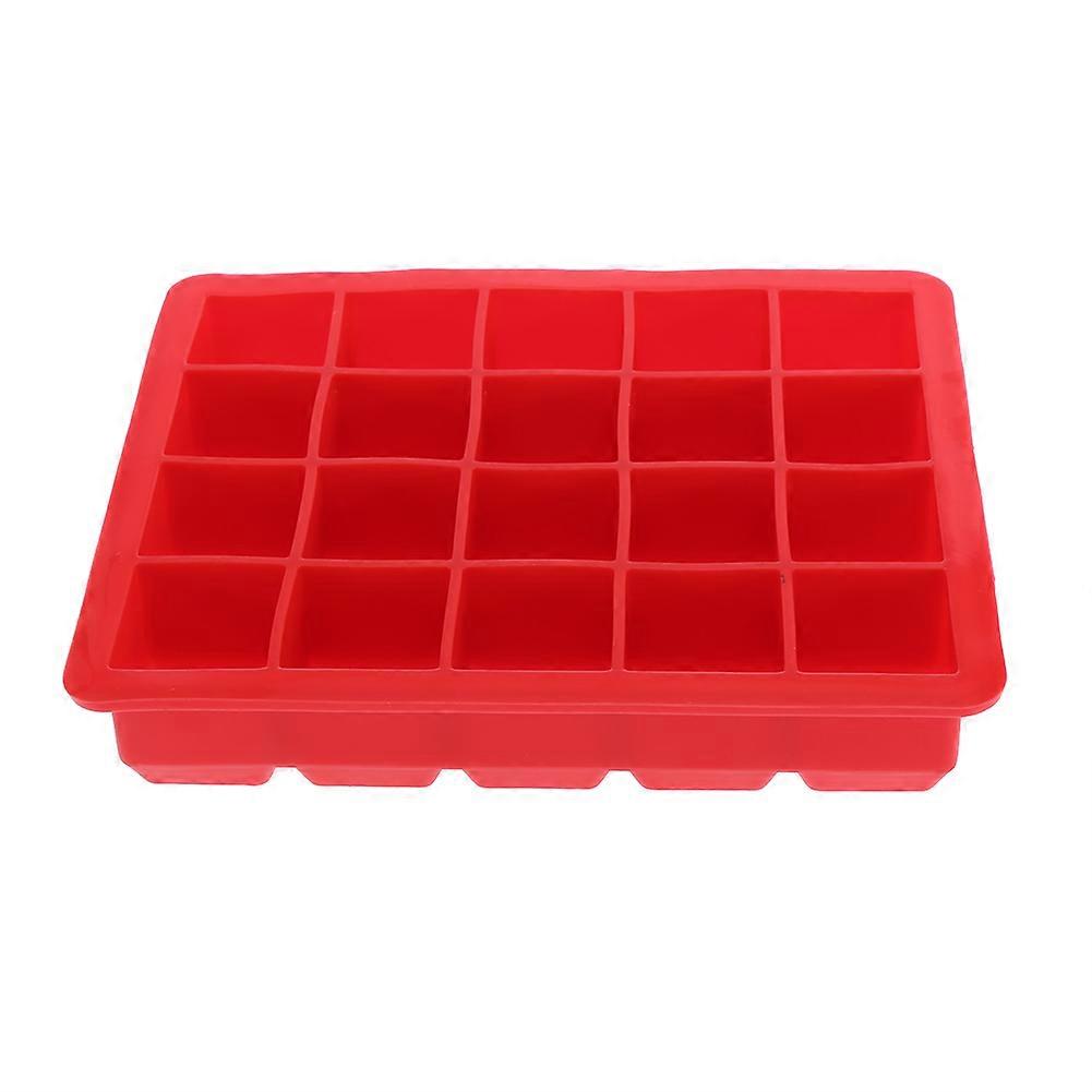 20 Grids Silicone Ice Cube Tray Mold Ice Cube Maker Container (Red)
