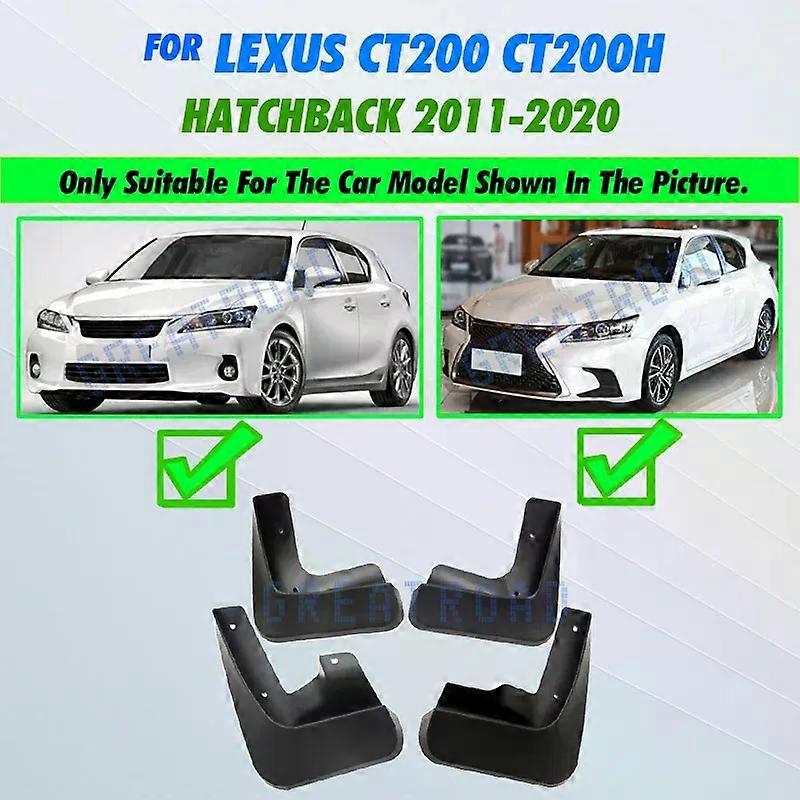 unique Mud Flaps For Lexus CT 200 CT 200h 2011-2020 Mudflaps Splash Guards Front Rear Mud Flap Mudguards Fender CT200h 2012 2013 2014