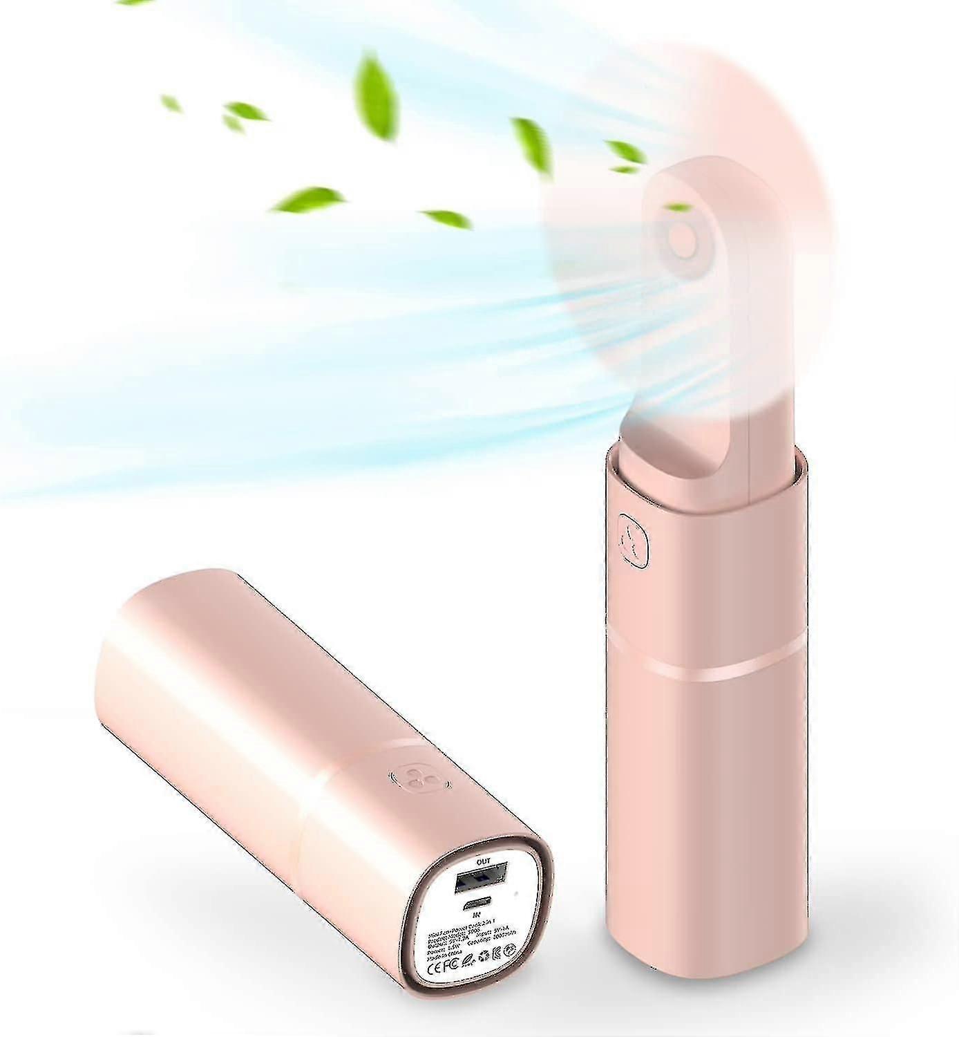 Ventilateur portatif portable, puissant mini ventilateur personnel ventilateur à main 2 vitesses réglable USB rechargeable-QJWL