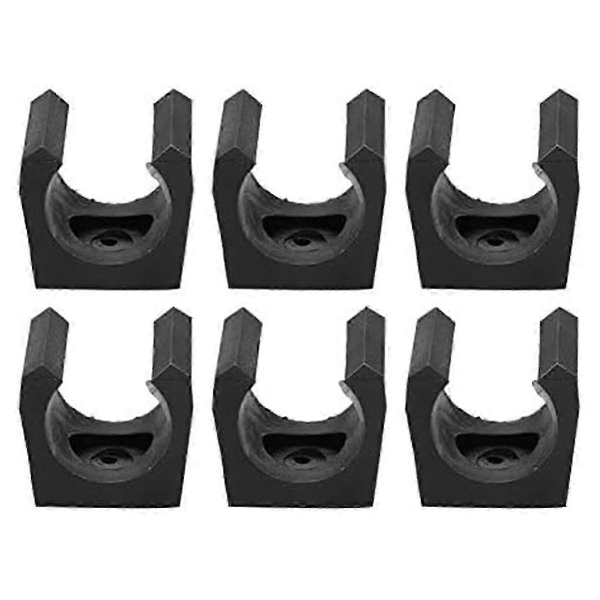 סט מהדק בריכה מפלסטיק 6 חלקים - אביזרי אחסון אידיאליים למוטות ביליארד