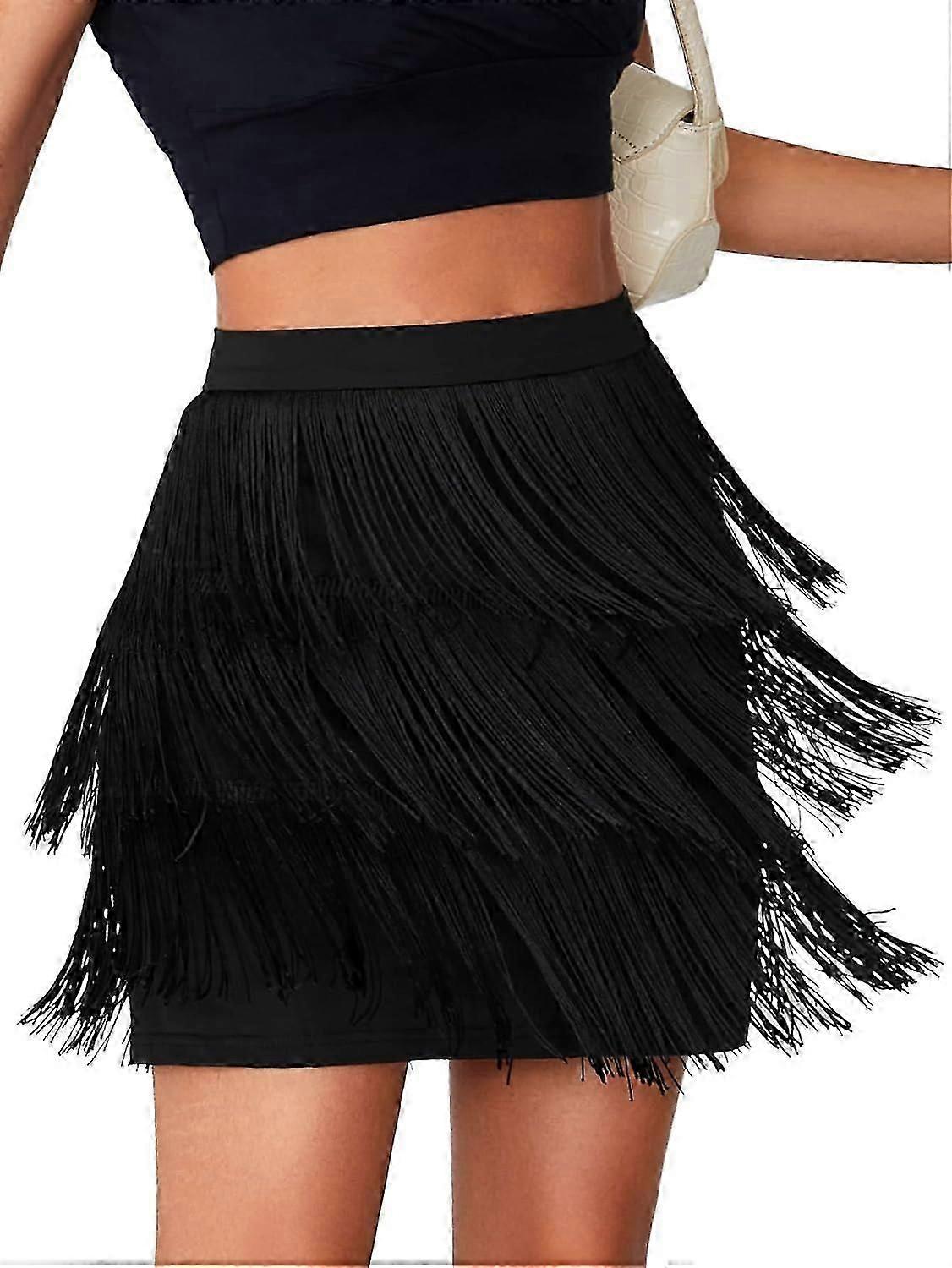 المرأة مثير هامش تريم عالية الخصر الطبقات Bodycon قلم رصاص تنورة قصيرة صغيرة