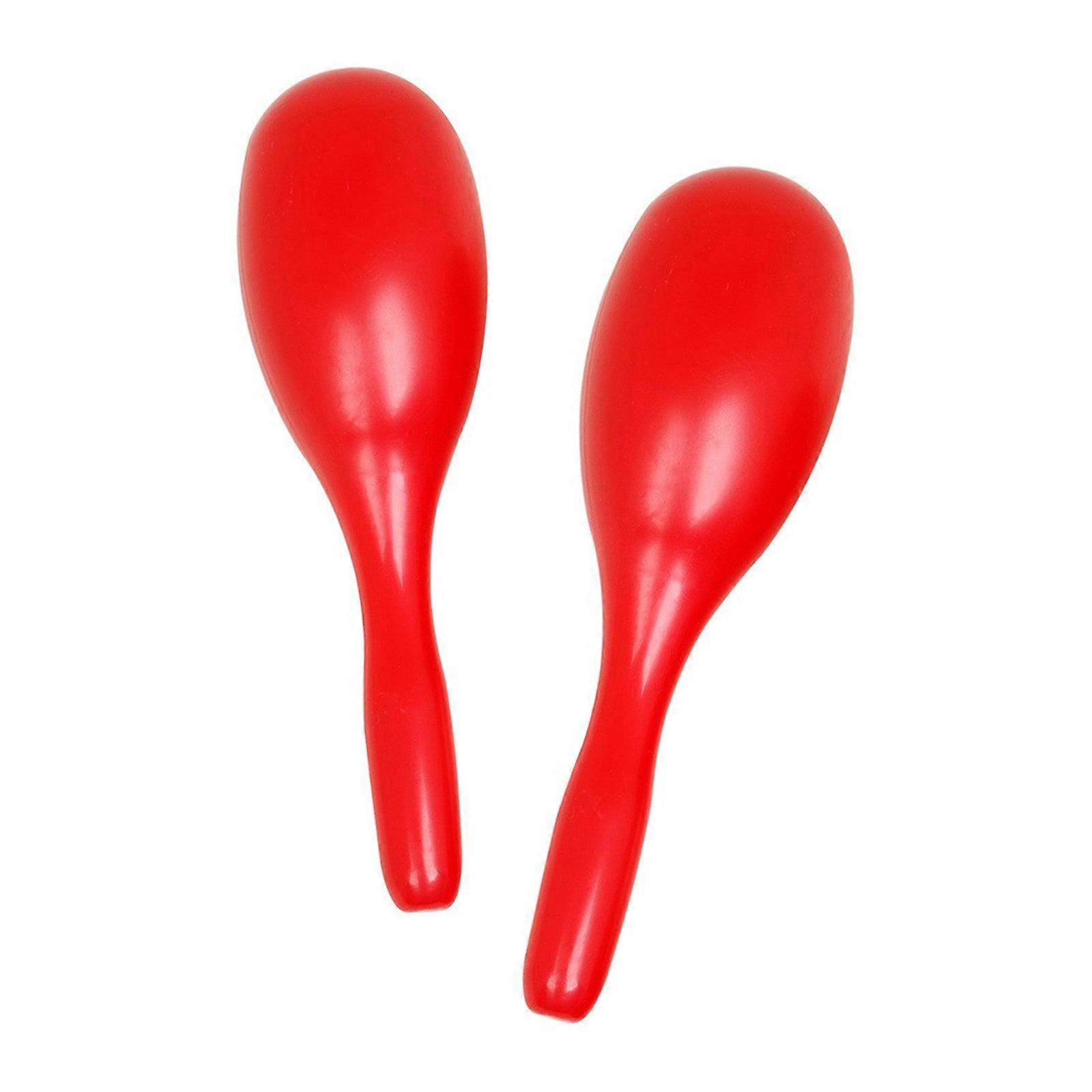 1Paire Maracas Jouet Bruiteurs Fête Favori En Plastique Maraca Shakers Instruments De Musique Atmosphères Heureuses Fabricant Rouge