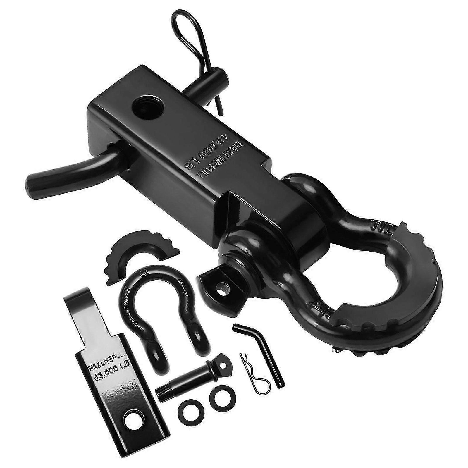 Shackle Hitch Receiver Heavy Duty Equipment Connector for Auto Boat SUV Red and