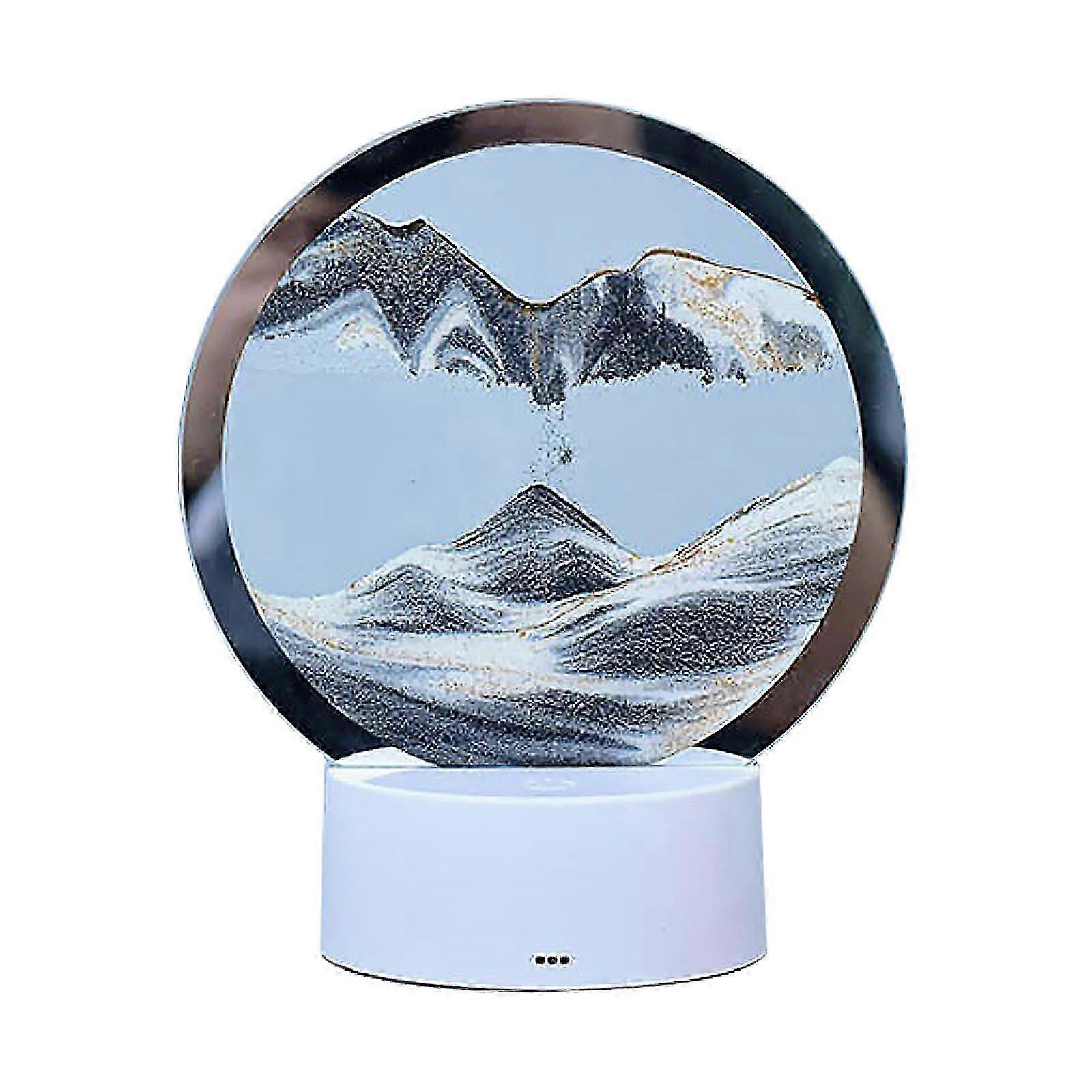 Nowy obraz LED Sand Moving Quicksand Landscape Round Art Meble Artykuły