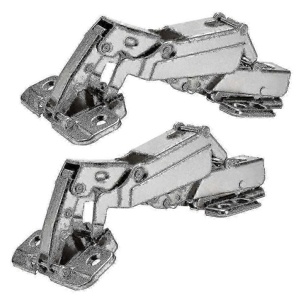 2pcs 175 Degree Hinges Frameless Cabinet Doors Hinges Concealed Hydraulically Adjustable Mounting