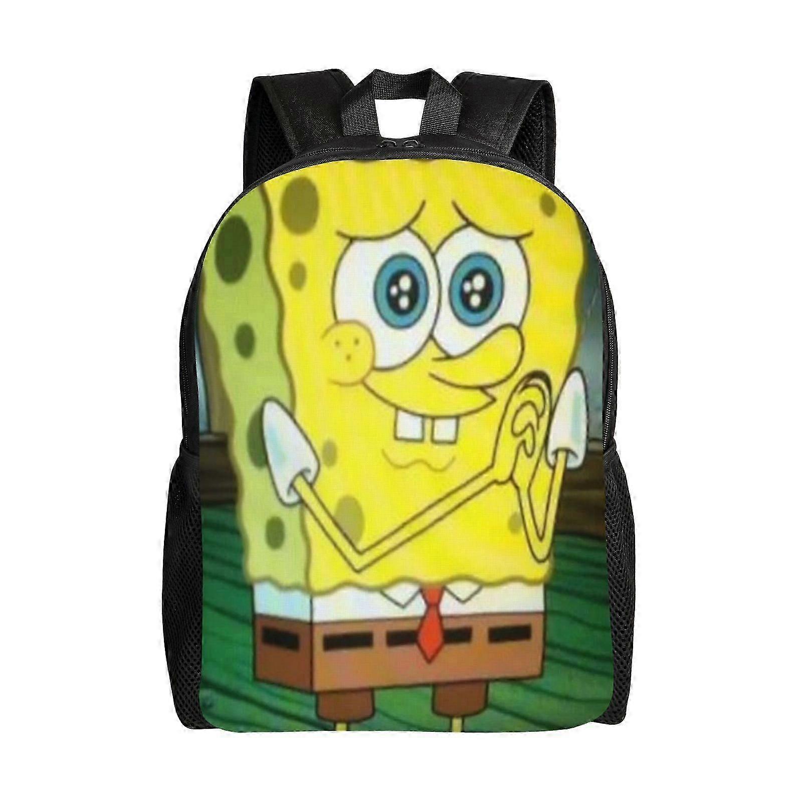 a1002 سبونجبوب سكوير بنطلون مدرسة حقيبة ظهر حقيبة كتب حقيبة مدرسية للمراهقين الأولاد والبنات qghg1002