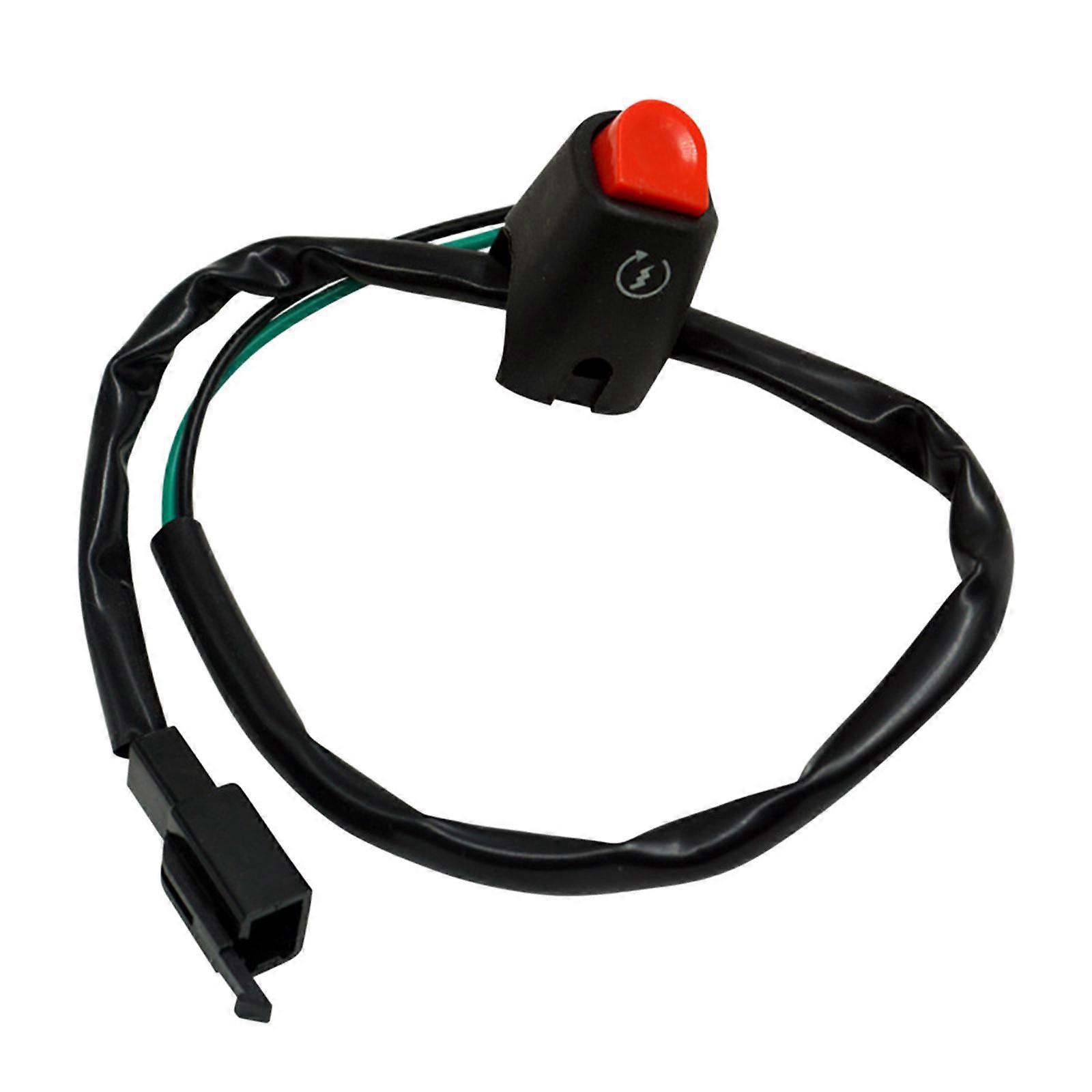 Motorcycle Modification Start Ignition Switch Handlebar 22mm Red Button