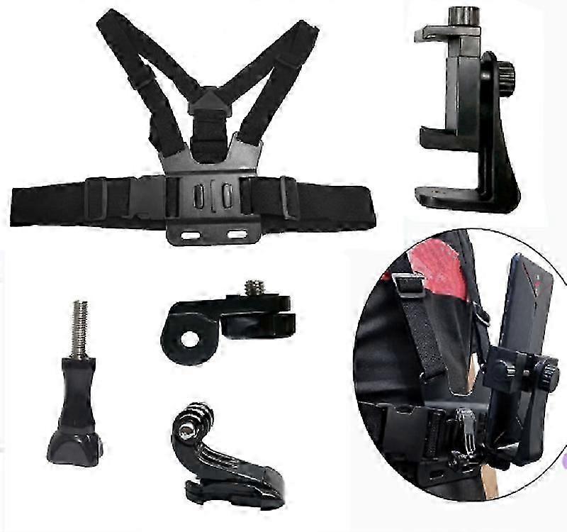 Waterproof Chest Mount, Harness, Strap Compatible with All Gopro and Most Action Camera