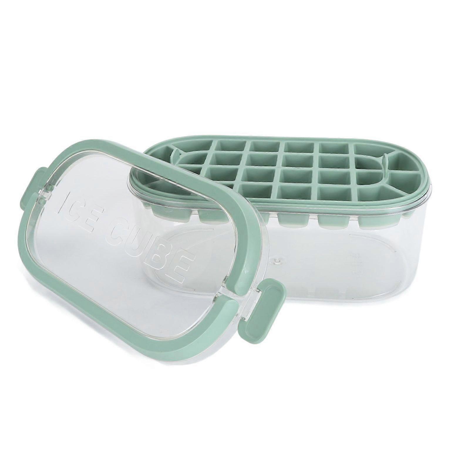 Large Capacity Double Layer Ice Cube Tray - 54 Square and Round Ice Cubes