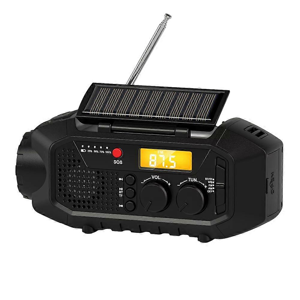 Emergency Radio,Bluetooth Speaker,Portable Solar Hand Crank