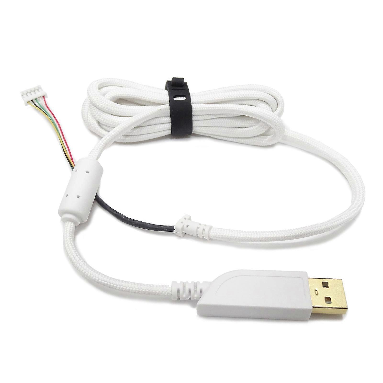 DIY Umbrella Rope Mouse Cables Soft Durable Mouse Line Replacement Mouse Wire for ZOWIE EC1-A EC1-B FK1 Mouse White