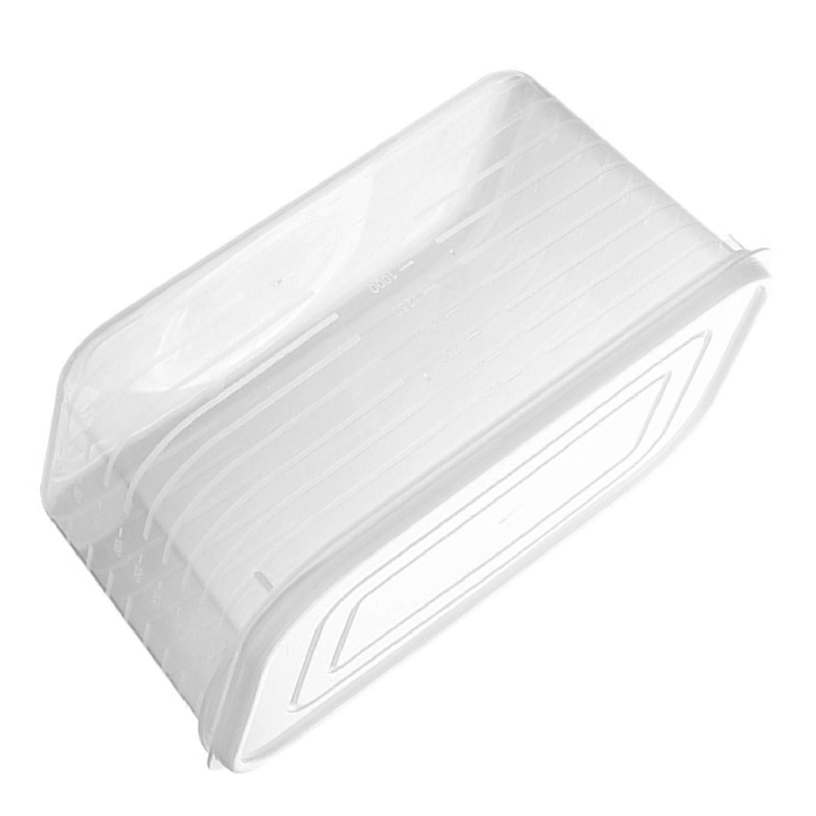 Stackable Fridge Organizer Bins with Lids 13.5x12x23cm Clear Plastic