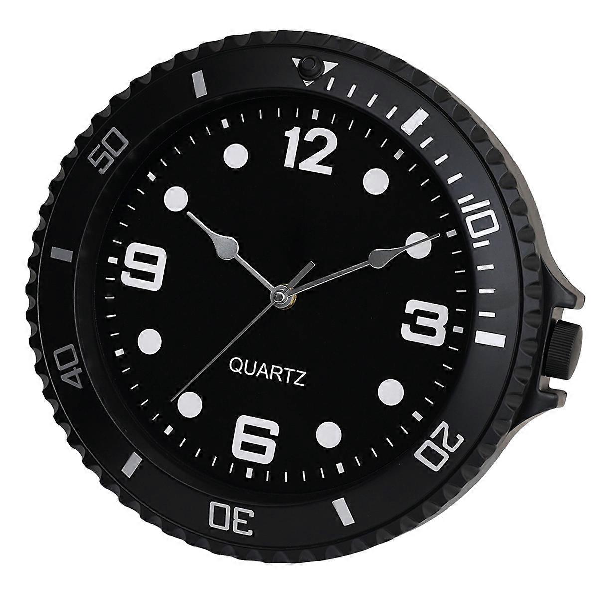Wall clock modern design silent quartz needle wall clock Black