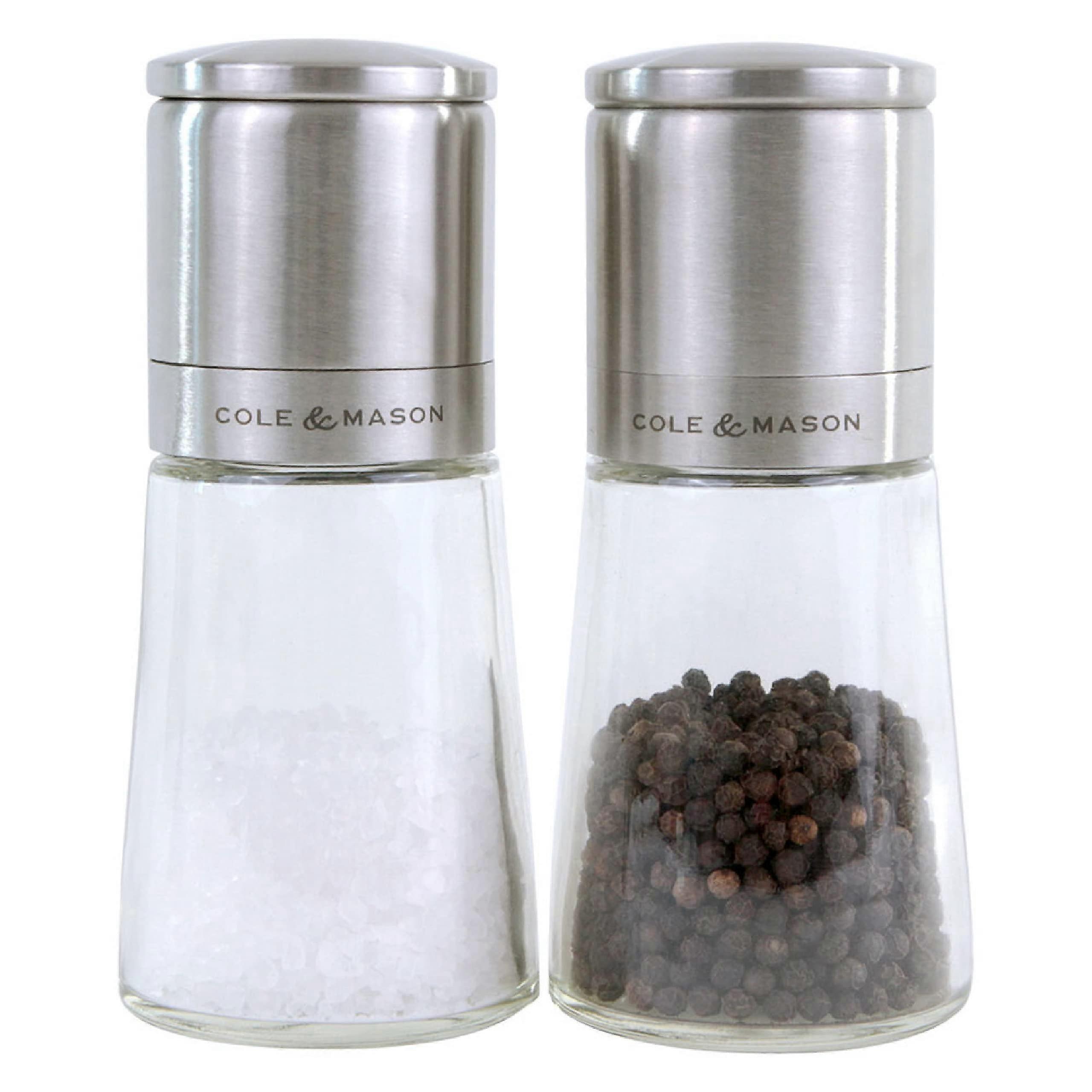 Adjustable Refillable Salt & Pepper Mill Gift Set For Standard Size Kitchen Tools Spice Grinding
