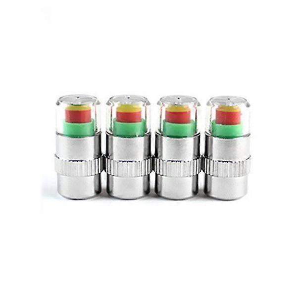 4 Pcs Car Tire Pressure Monitor Stem Caps Sensor Indicator