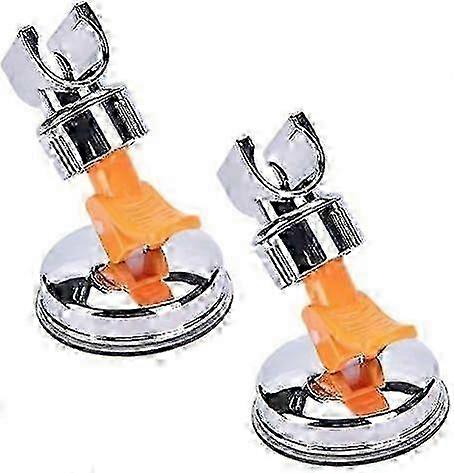 2 Pack Adjustable Shower Head Holder Suction Cup No Drill Chrome