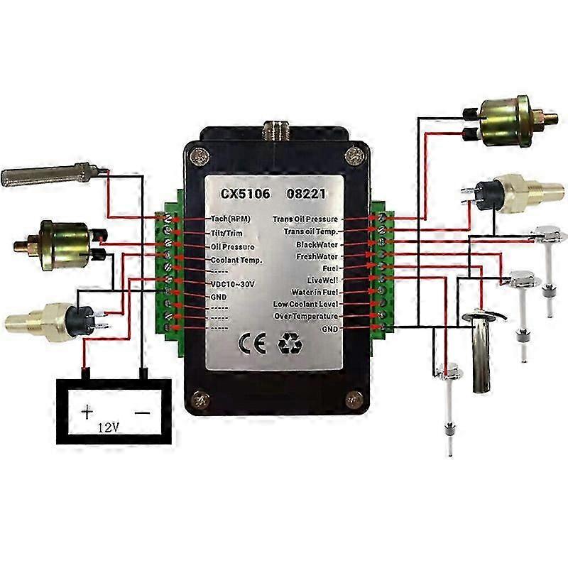 1 יחידות ממיר Nmea2000 / N2k 0-190ohms ערוץ יחיד עד 13 חיישן לסירה ימית Cx5106