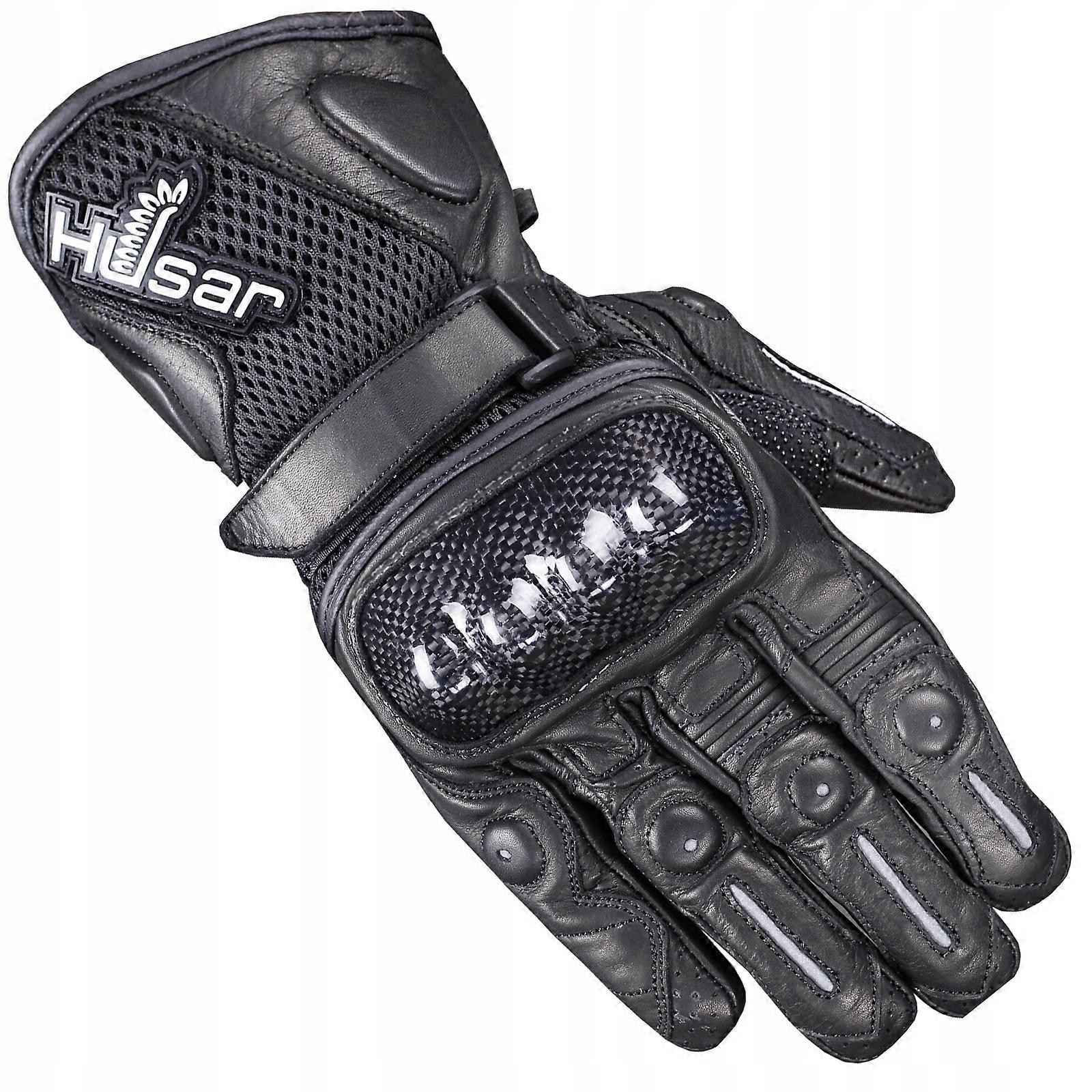 Husar M Black Pro Motorcycle Gloves For Motor