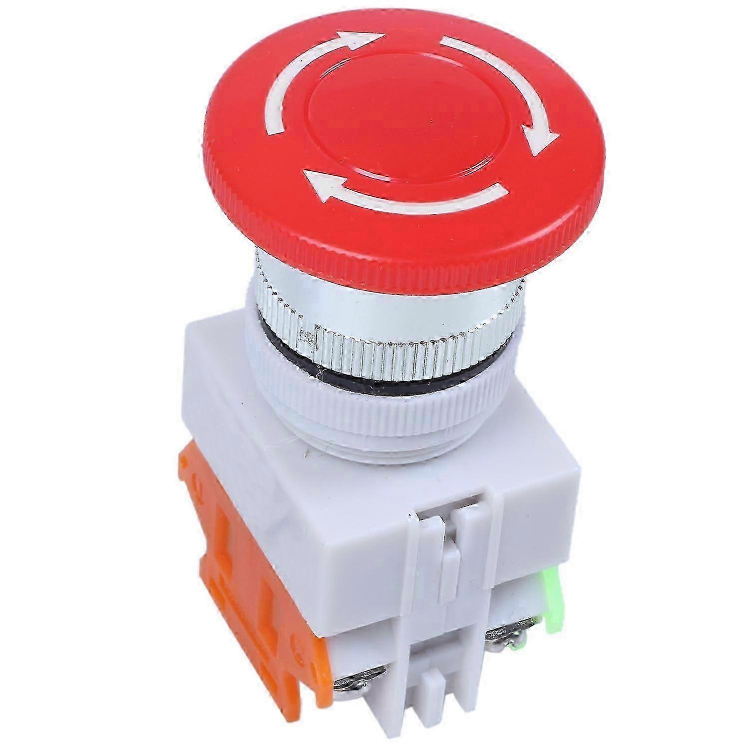 Red Mushroom Cap 1NO 1NC Emergency Stop Push Button Switch AC 660V 10A Edition a
