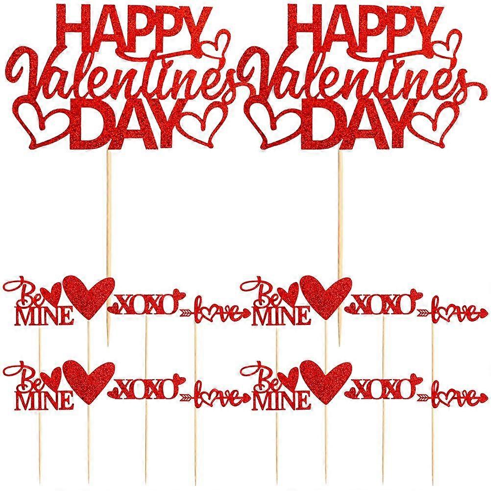 50 Pcs Saint Valentin Cupcake Toppers Cake Picks Décoration De Gâteau De Fête De Mariage