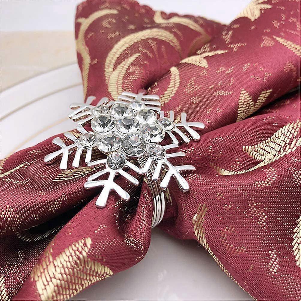 Christmas Snowflake Napkin Rings Set of 12