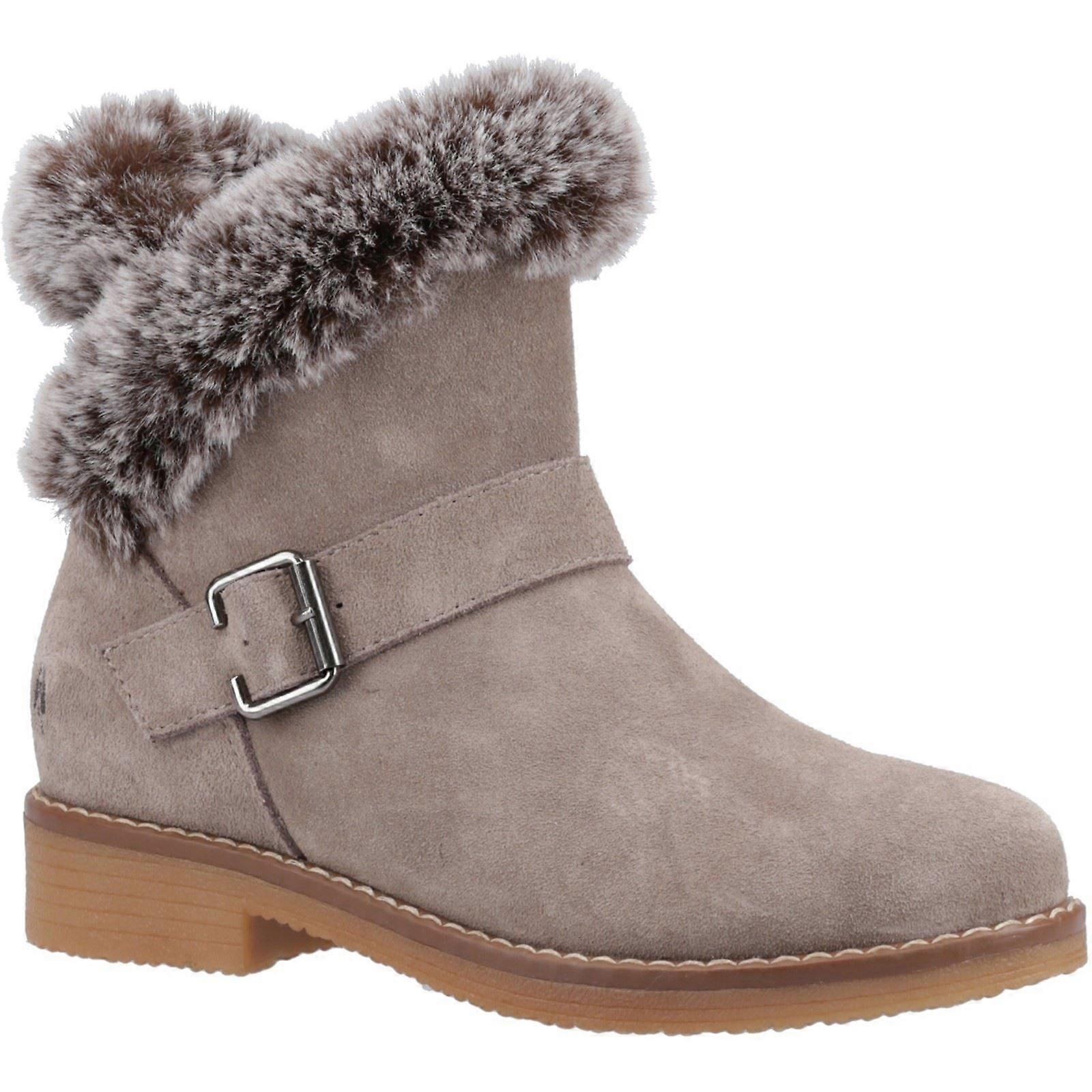 Hush Puppies Hannah Taupe 90% 麂皮/10% 涤纶女士靴子