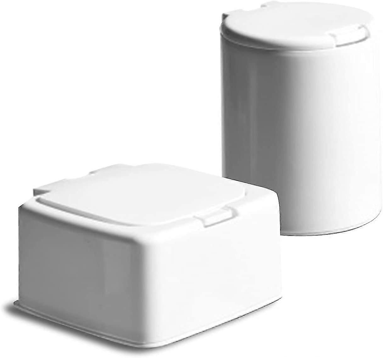 2コットン収納ボックスメイクアップパッドディスペンサー蓋付きコットンボックス