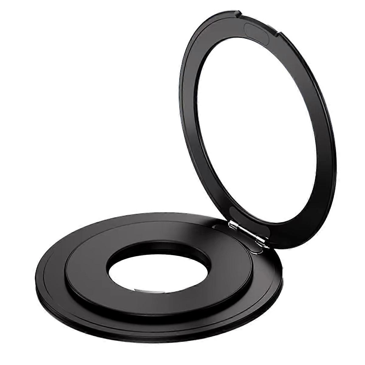 360 ° Rotation Metal Strong Magnetic Suction Ring Phone Holder Black