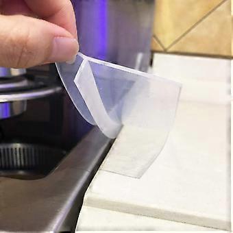 Pack Clear Silicone Kitchen Countertop Seal Strips - 25" Long - Sealing Strip Between Kitchen Appliances, Washing Machine and Stove