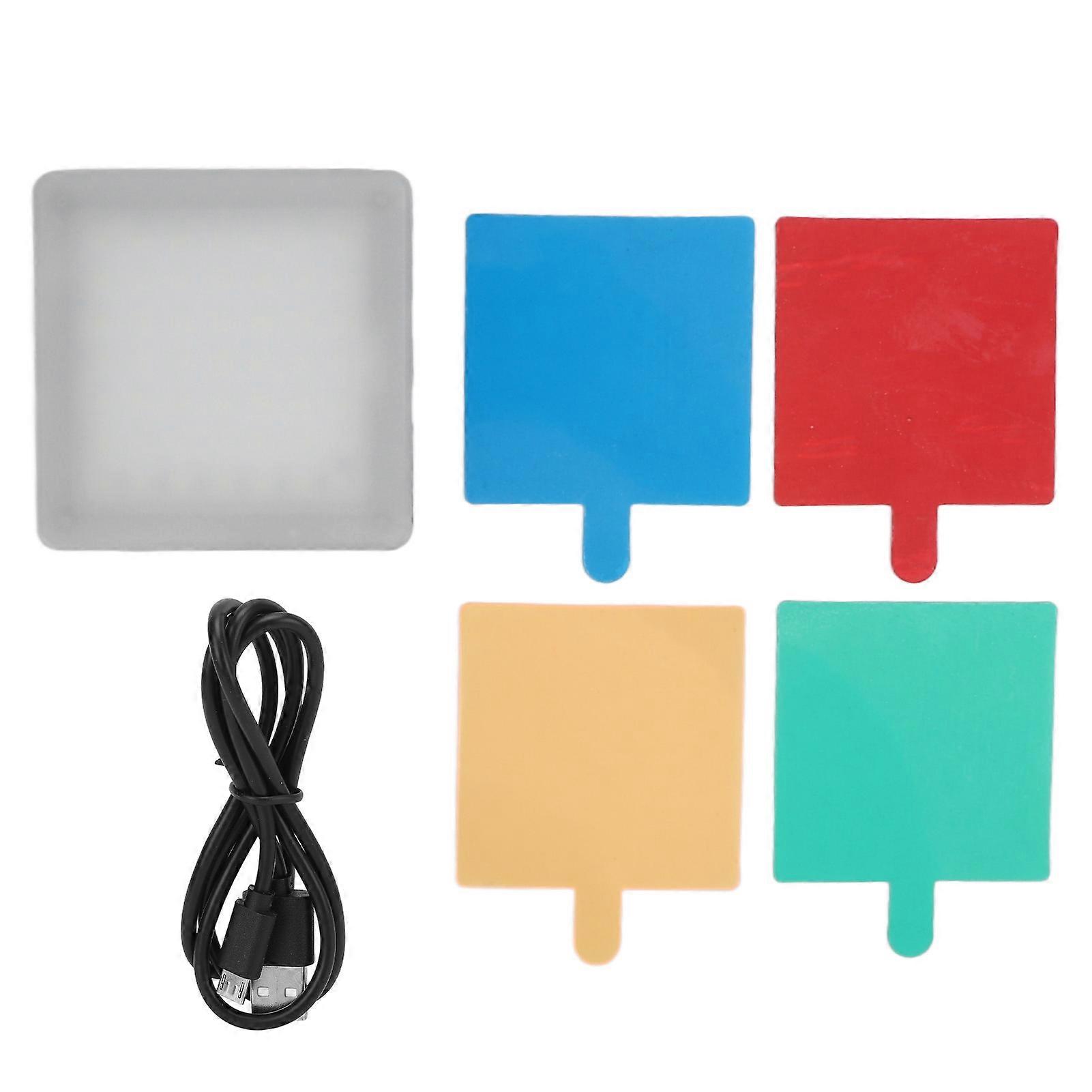 LED49 Touching Control Fill Light with 4 Kinds Color Filter Portable Photography Lighting with 1/4 Screw Hole