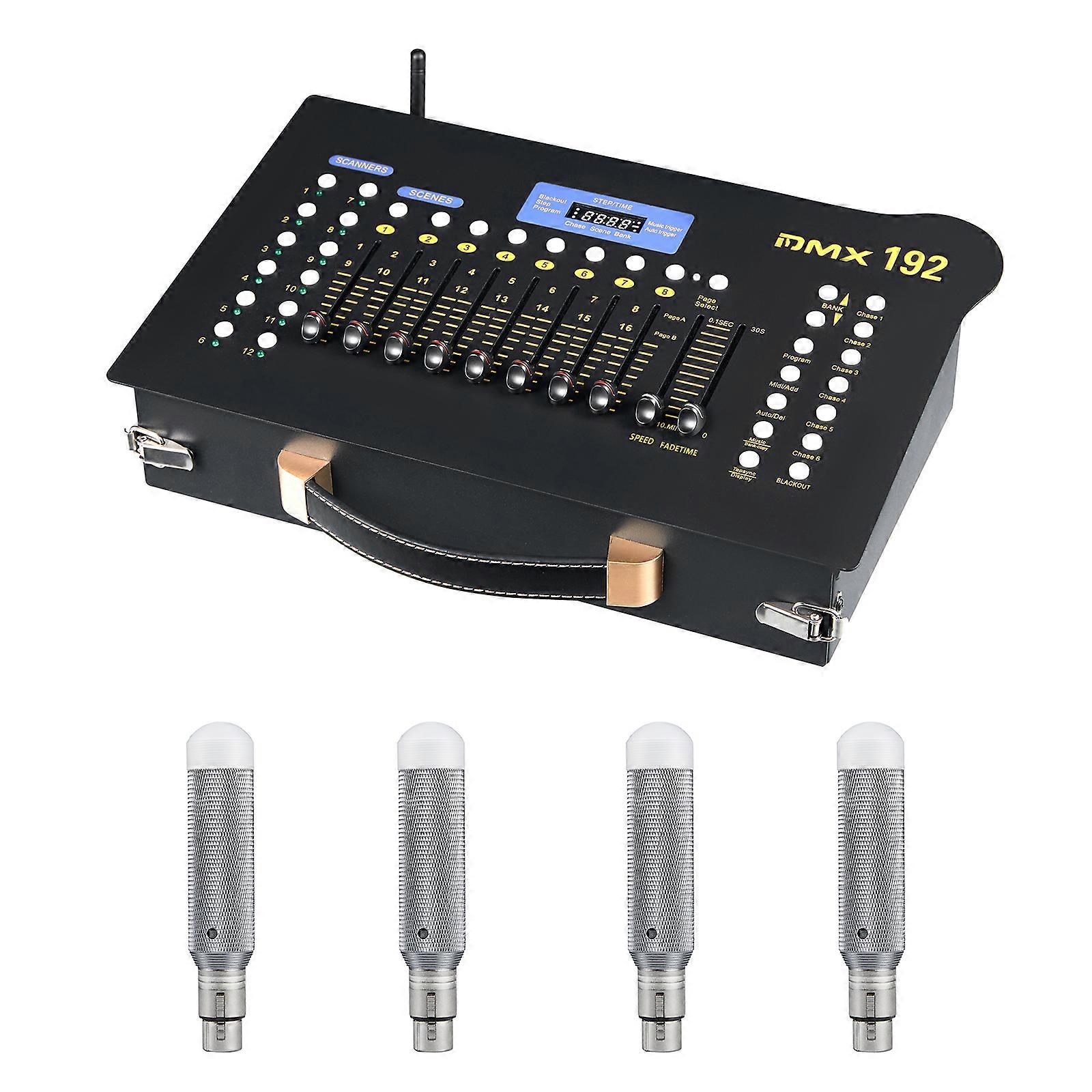 Portable DMX 192 Black Controller Console for Stage Party Lighting
