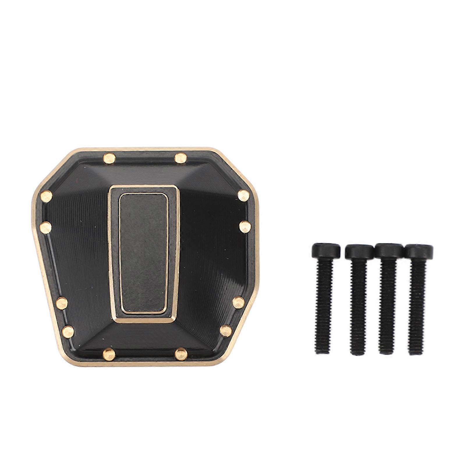 RC Front Rear Axle Diff Cover Brass Replacement RC Front Rear Axles Housing Cover Differential Cover with Screws for SCX10 PRO