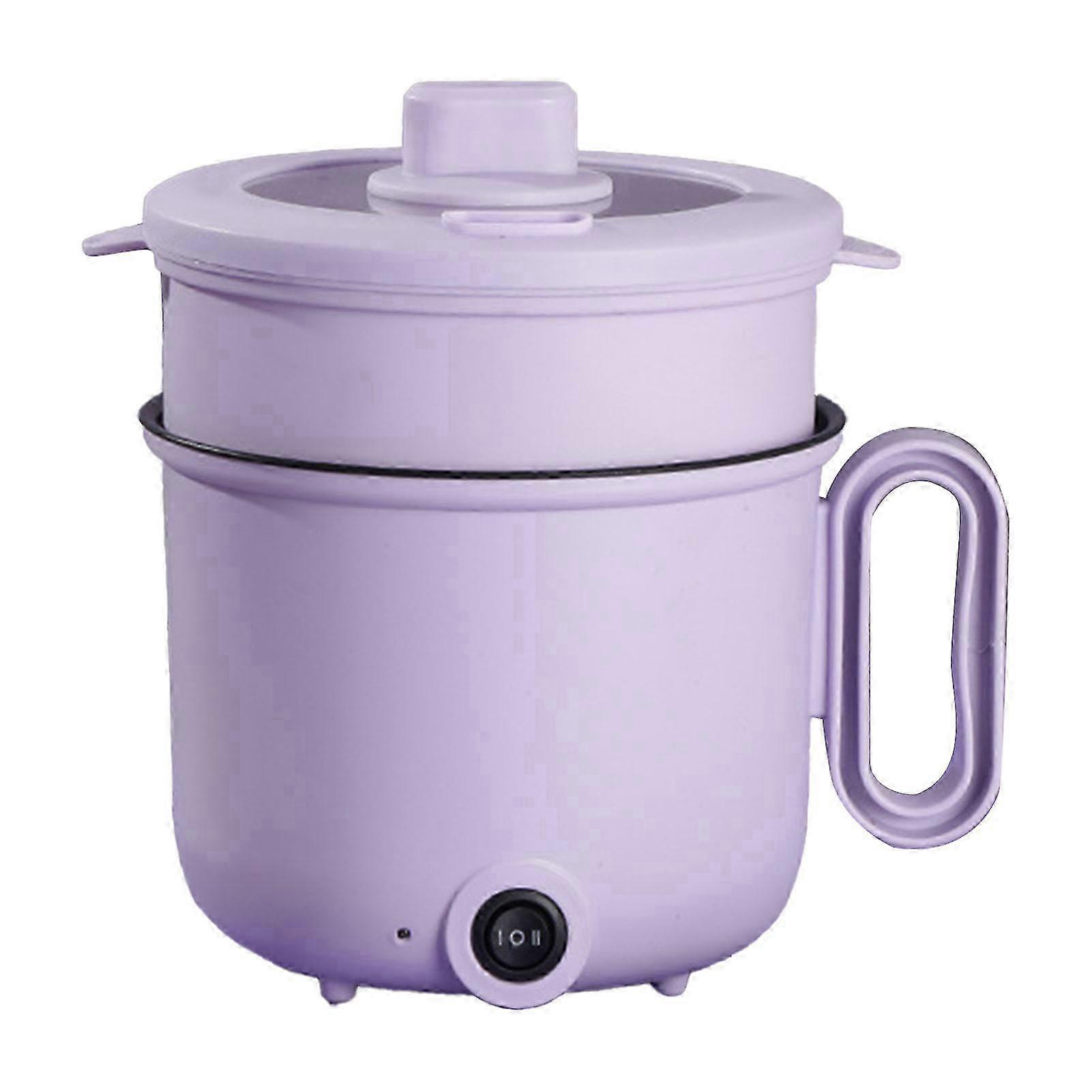 Electric Cooking Pot 1.5L, Multifunction Cooker with Anti-Scald Handle and Lid