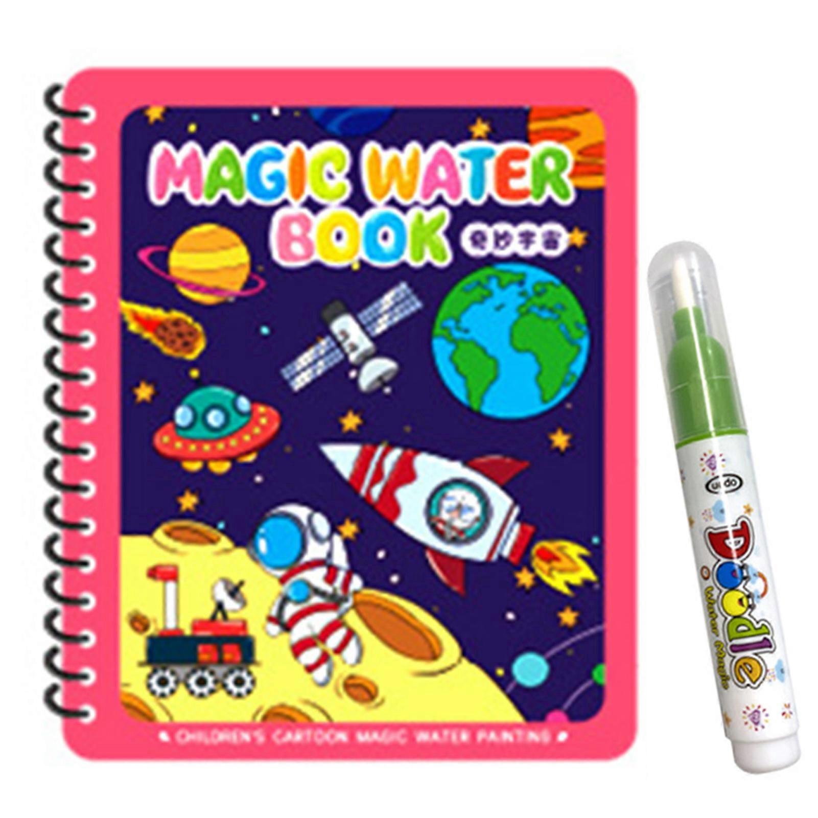 Magic Water Painting Book, Reusable Water Coloring Book for Toddlers, Educational Learning Kits Gifts