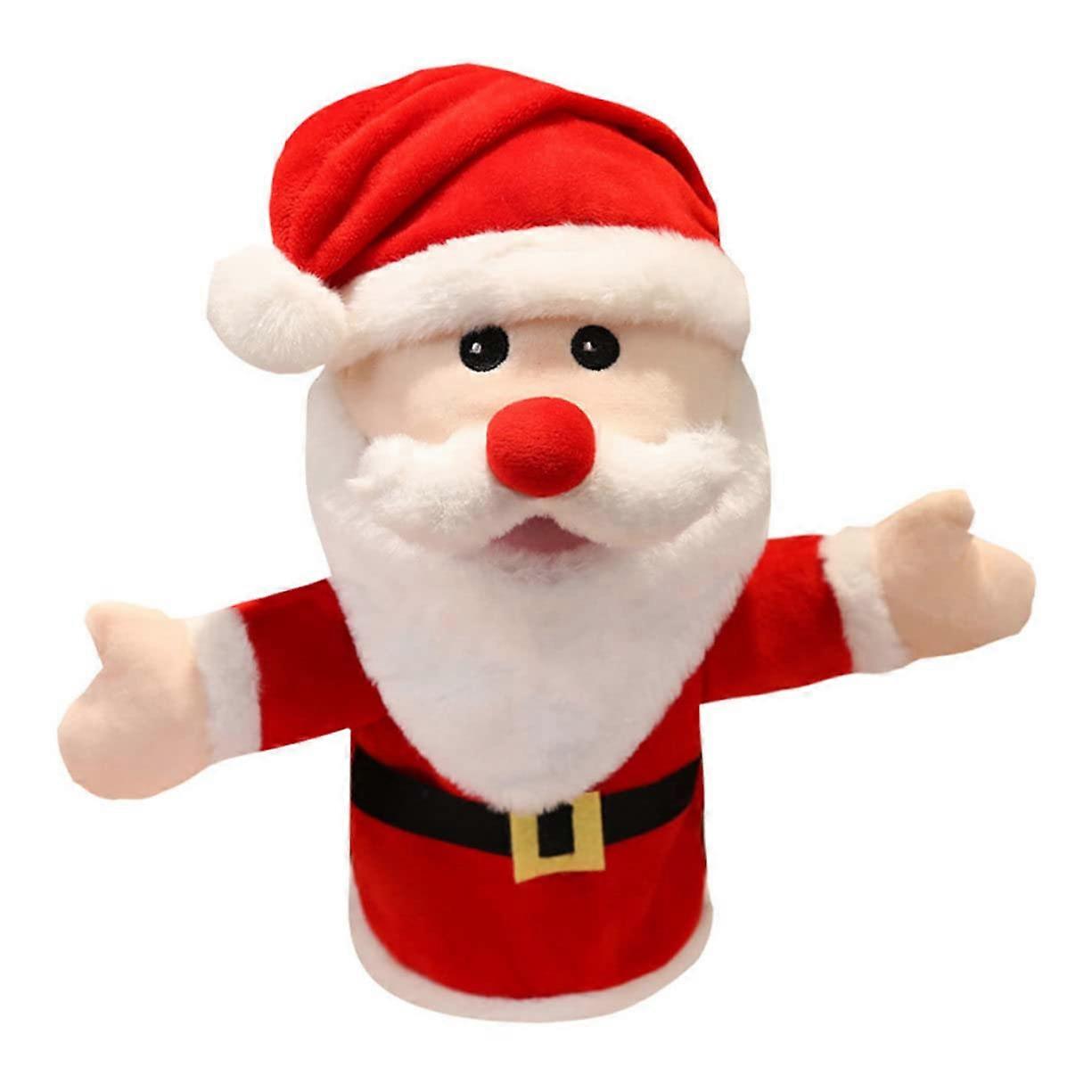 Santa Finger Puppet Plush Toy for Interactive Storytelling, Safe Learning Activities, Soft Material, Ideal for Christmas