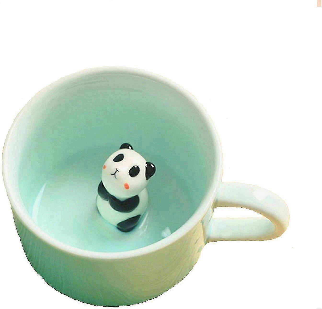 3Dパンダコーヒーマグ - クリスマスの誕生日プレゼント男の子、女の子、子供のためのカップの内側のかわいい動物