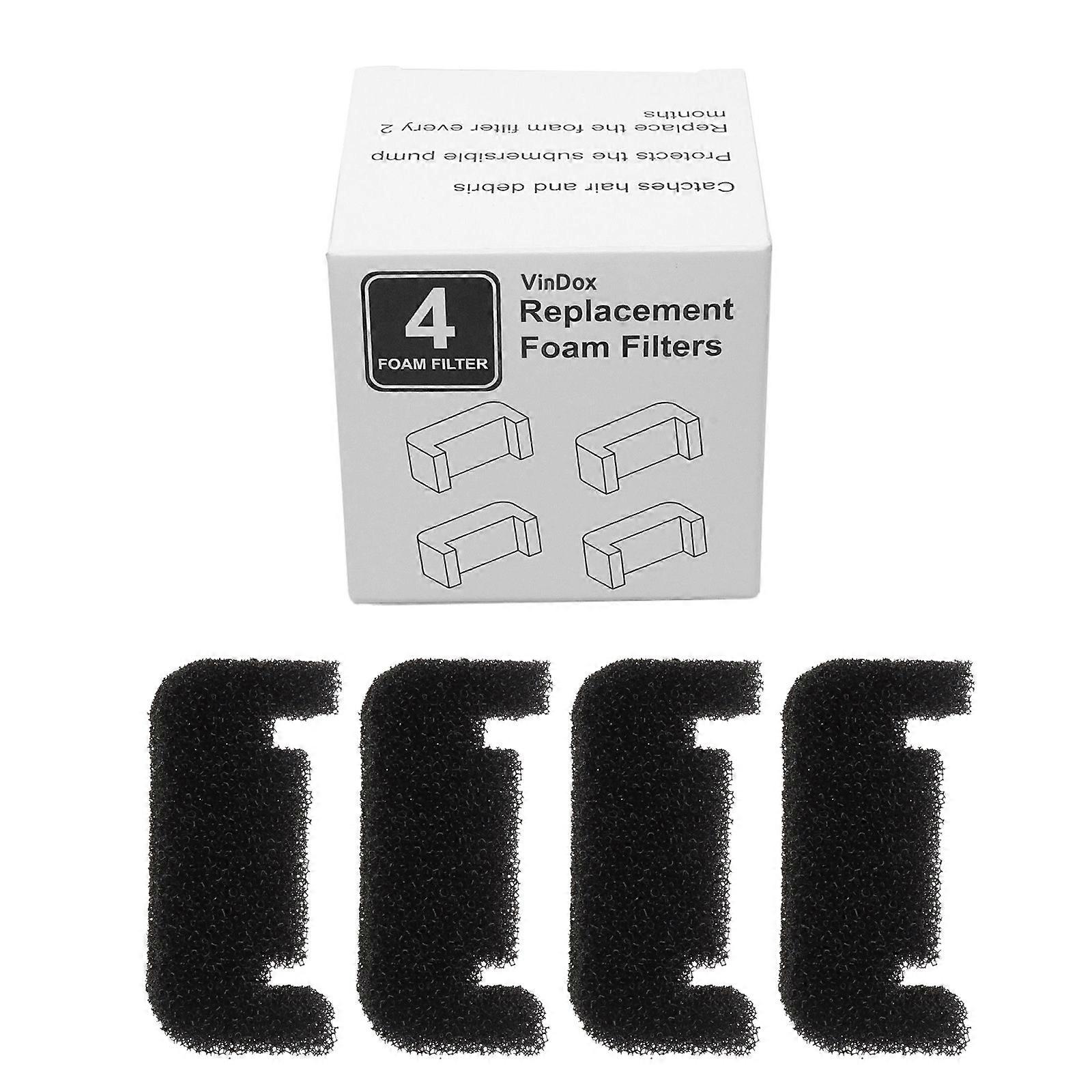 4-Pack Sponge Filters for Cat Fountain Replacement Foam Filter Pre Filter Foams for Pet Dog Drinking Fountains
