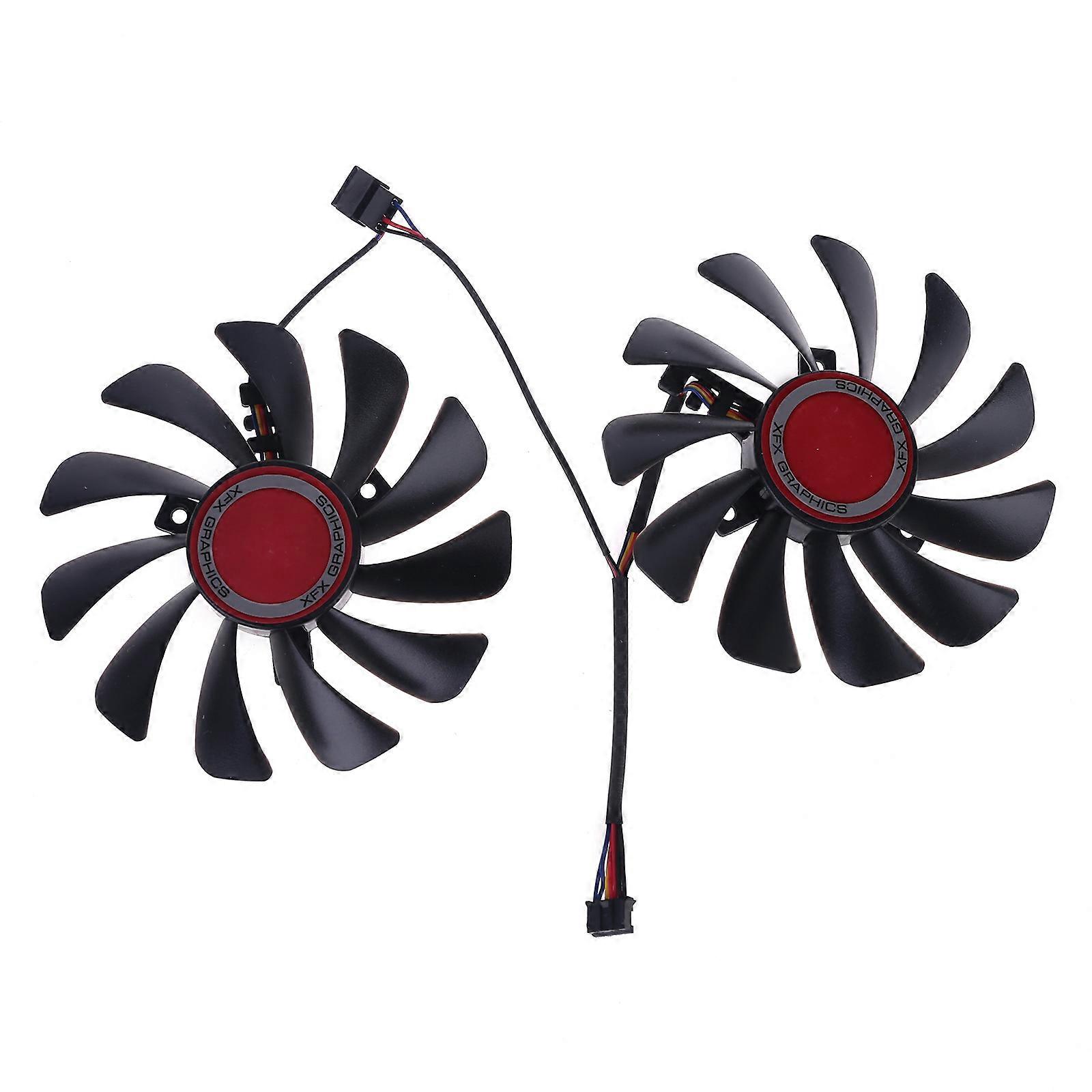 2pcs 95mm FDC10U12S9-C CF1010U12S Cooler Fan for XFX Radeon RX580 RX590 Graphics Card Cooling Fan Multicolor