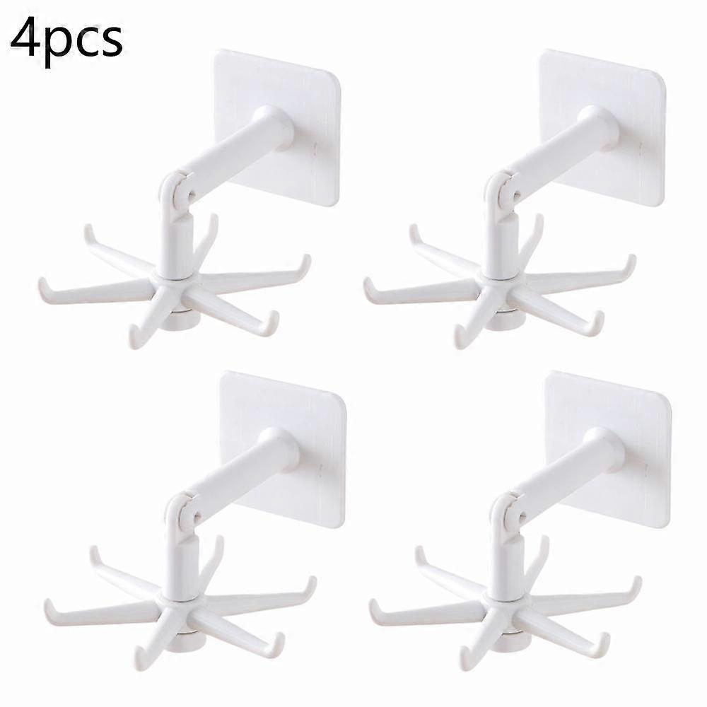 Rotating Hook Kitchen Spatula Spoon Storage Shelf Wall Mounted