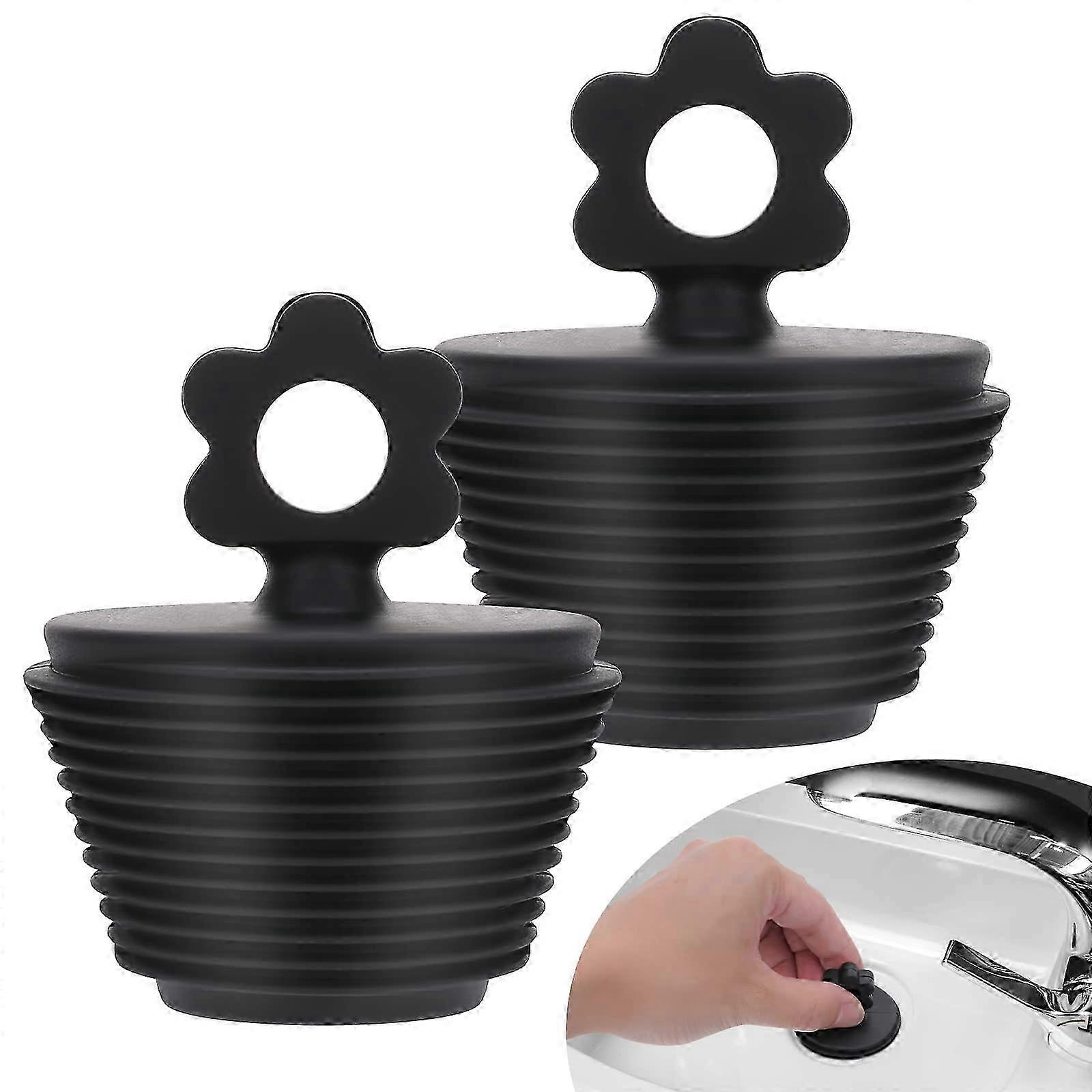 2pcs Universal Silicone Bathtub Drain Stopper Replacement Plug