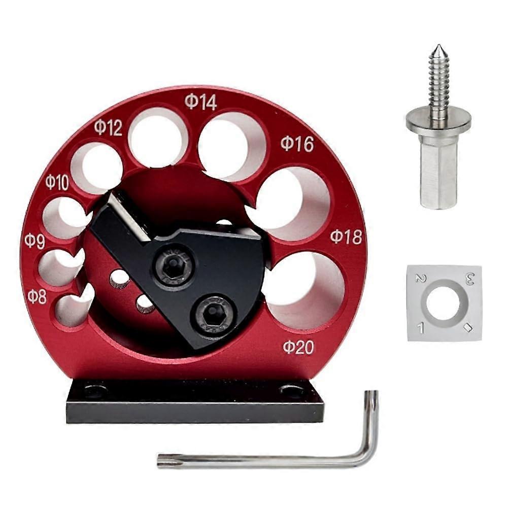 8hole dowel maker set 8 mm–20 mm with blades for woodworking, electric drill, dowel milling, round rod, auxiliary tool, durable