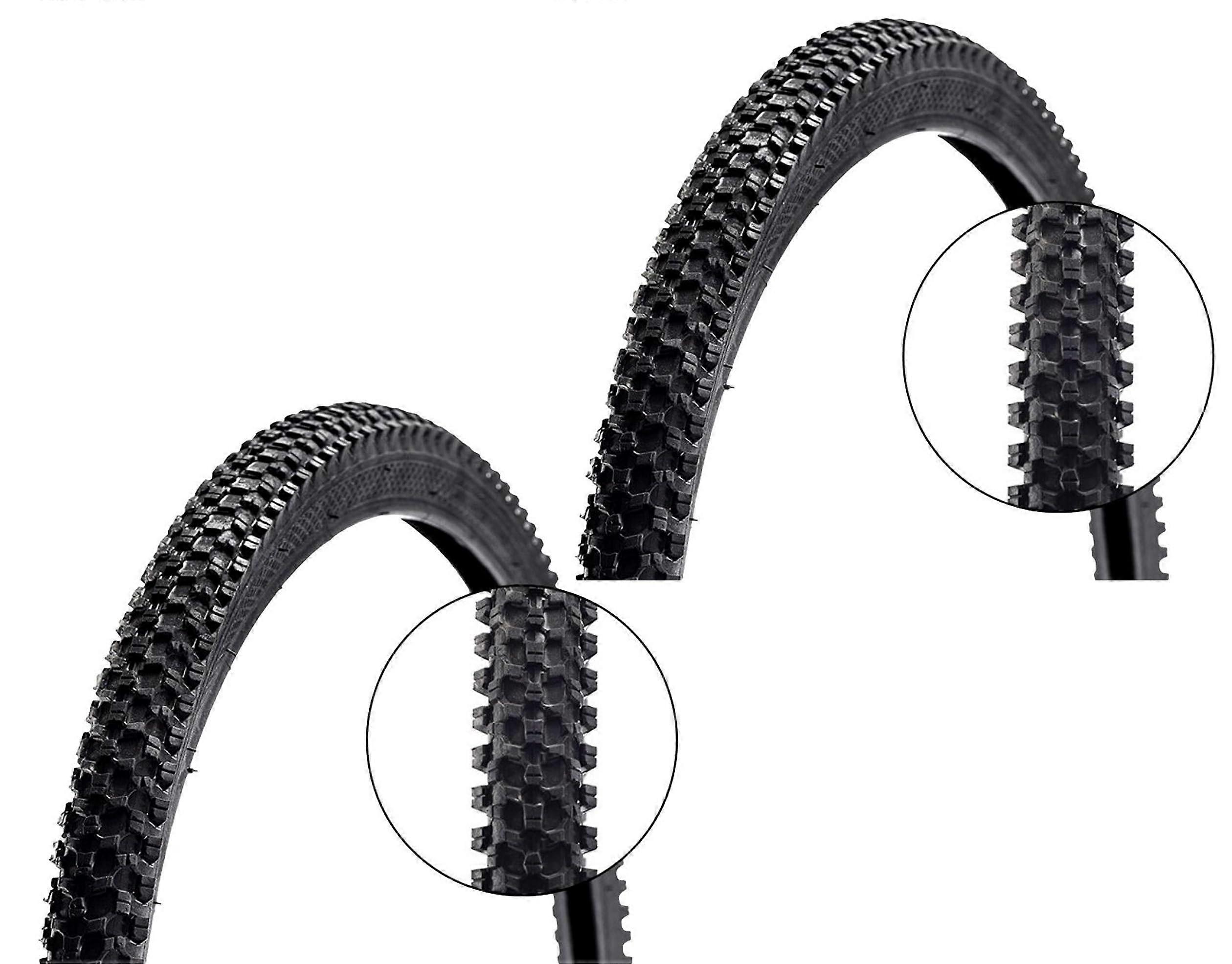 Set of 2 Bicycle Tyres 26x1.95 MTB Trekking Replacement for Mountain Bike