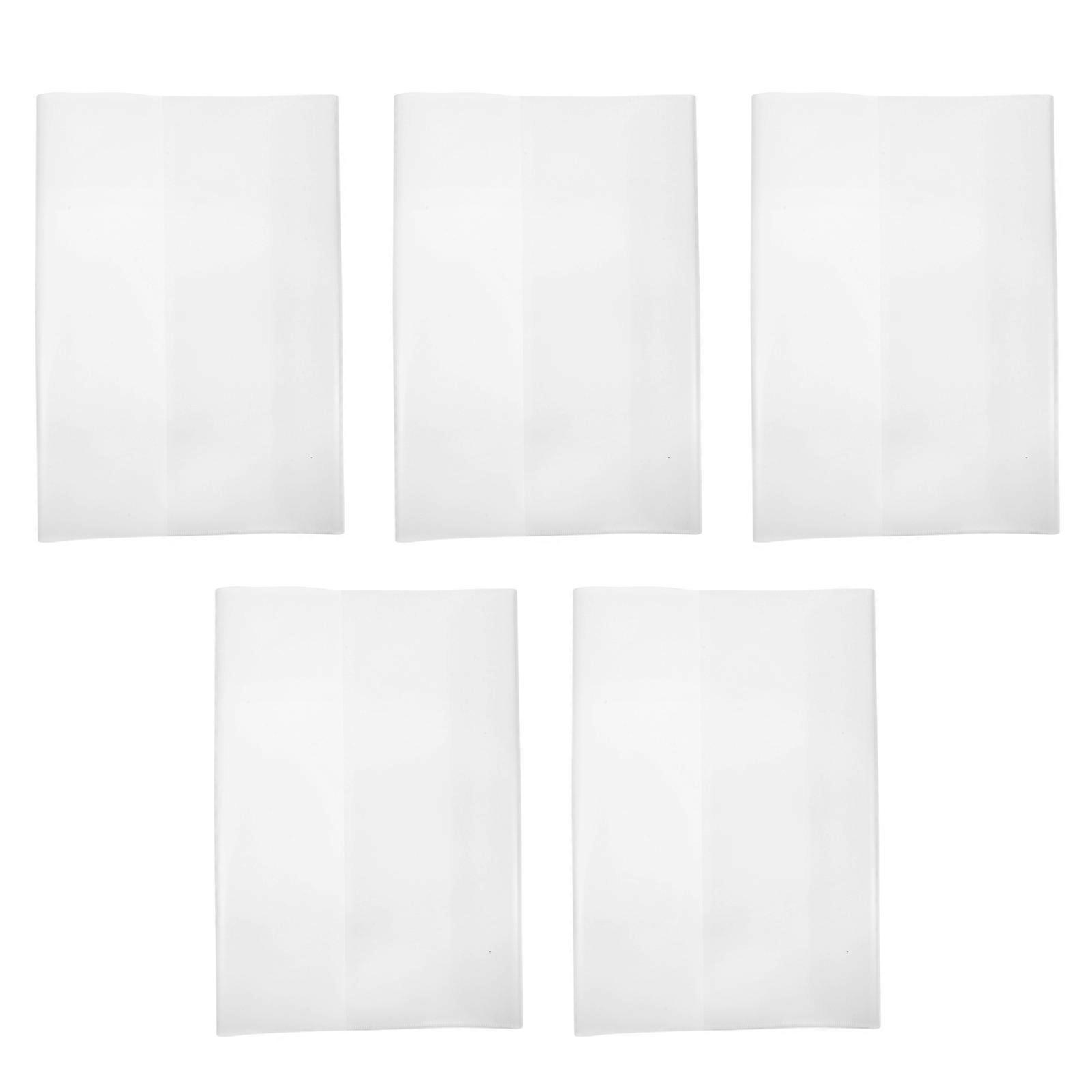 Transparent Book Cover for Students Made of PP Material Waterproof and Easy to Use 5pcs 16K