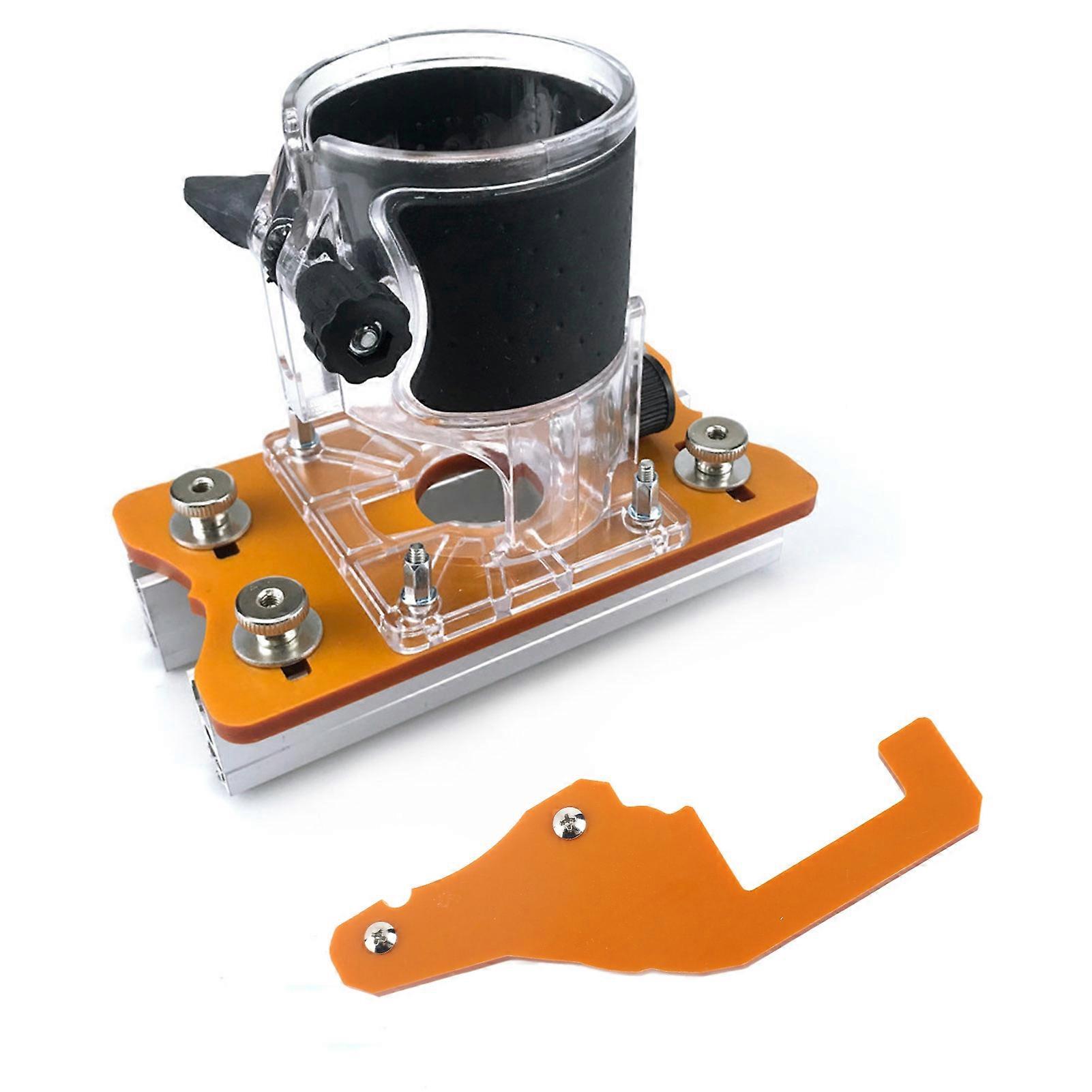 Wood Router Slotting Bracket, 5 to 56mm Adjustable Base Trimmer Slotting Machine Bracket for Woodworking L263B