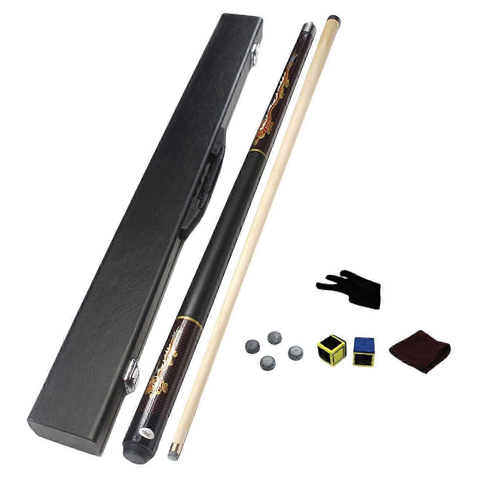 Tragbarer 57-Zoll-Billardqueue-Stick in voller Größe mit schwarzer Farbe und 9,8-mm-Spitze, geeignet für Billard-Enthusiasten